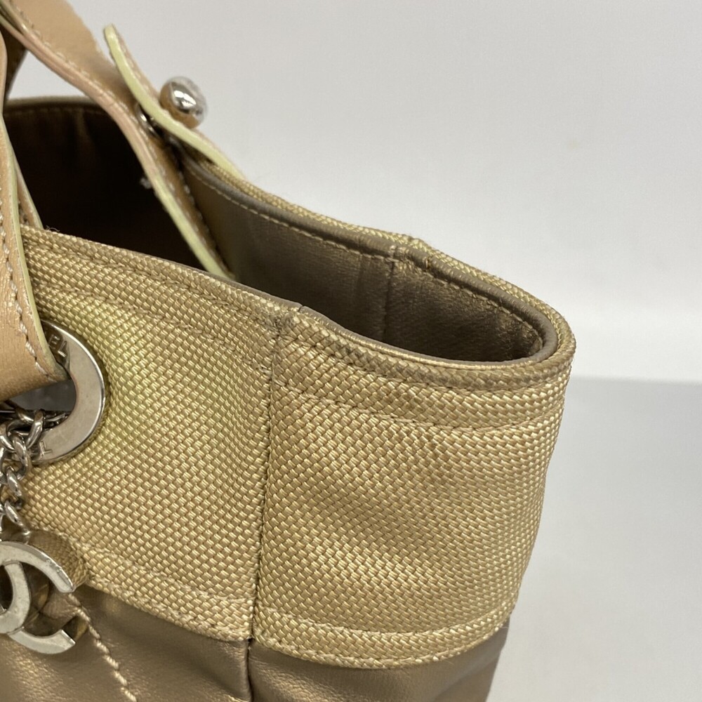 CHANEL Cream Coated Canvas Tote Bag - Picture 8 of 12